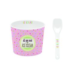 Ice Cream Bowl With Spoon