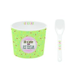 Ice Cream Bowl With Spoon
