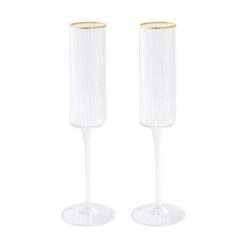 Oro Champagne Flute Set 2Pcs