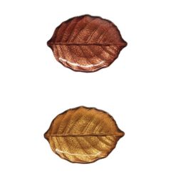 Glass Dish Leaf Set 2Pcs