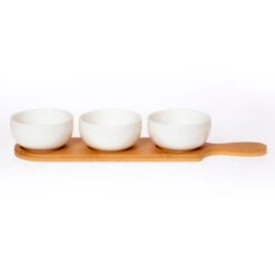 Lotus Bowl Set 3Pcs With Tray