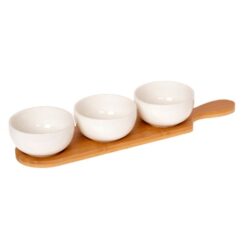 Lotus Bowl Set 3Pcs With Tray