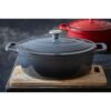 Basaltgrau Oval Roaster 41Cm