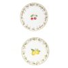 Fancy Fruit Dessert Plate Set 2Pcs