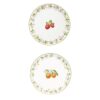 Fancy Fruit Dessert Plate Set 2Pcs
