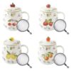 Fancy Fruit Mug With Lid&Infuser 1Pc