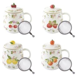 Fancy Fruit Mug With Lid&Infuser 1Pc