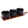 Acacia Bowl Set 3Pcs With Tray