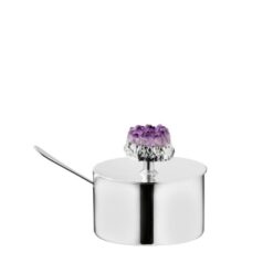 Sugar/Cheese Bowl With Amethyst Stone