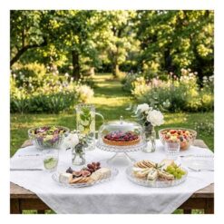 Tiffany Cake Stand With Dome 36Cm